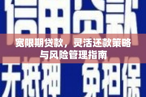 惠山宽限期贷款，灵活还款策略与风险管理指南