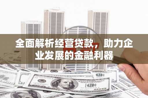惠山全面解析经营贷款，助力企业发展的金融利器