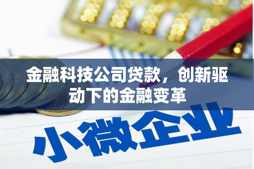 惠山金融科技公司贷款，创新驱动下的金融变革