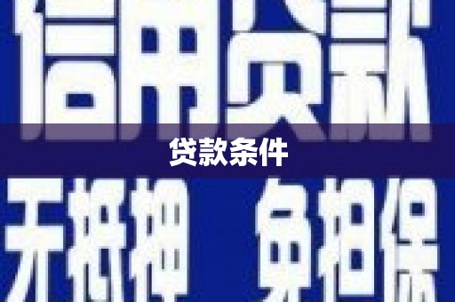惠山贷款条件