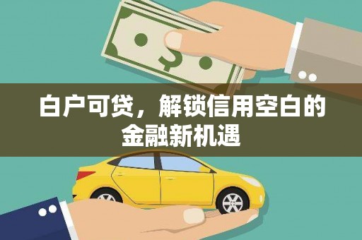 惠山白户可贷，解锁信用空白的金融新机遇