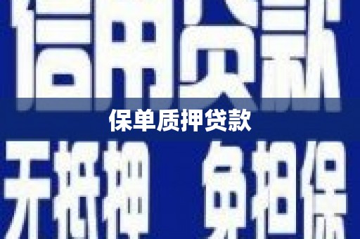 惠山保单质押贷款