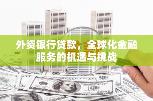 惠山外资银行贷款，全球化金融服务的机遇与挑战