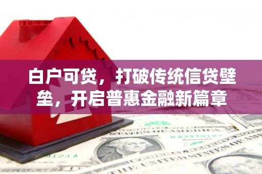 惠山白户可贷，打破传统信贷壁垒，开启普惠金融新篇章