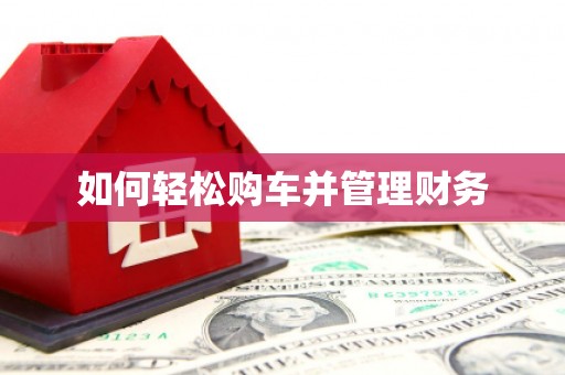 惠山如何轻松购车并管理财务