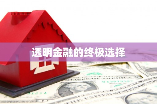 惠山透明金融的终极选择